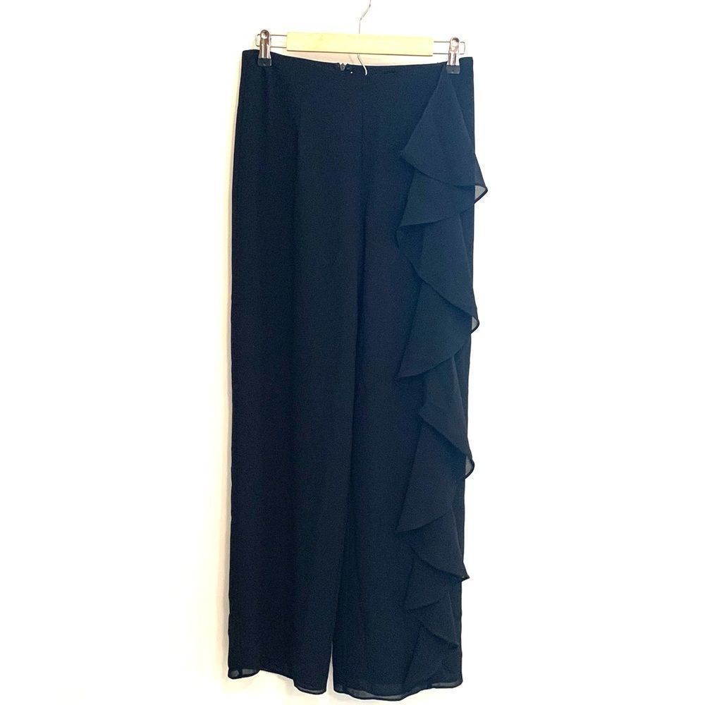 [JS Boutique] Black Ruffle Dress Pants - Size 8